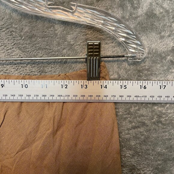 Missguided Women Boho Lagenlook Peasant Pull On Maxi Skirt Linen Blend M NWT Tan - Picture 6 of 9